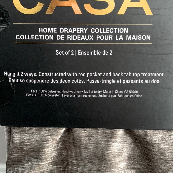 DRAPES - CASA BRAND - 2 PANELS - Picture 5 of 5
